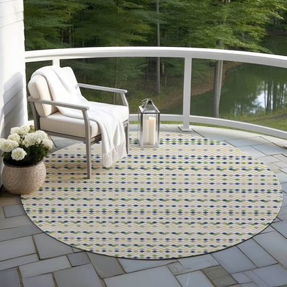 LOOMLAN Rugs Octavia Ivory Washable Indoor-Outdoor Rug