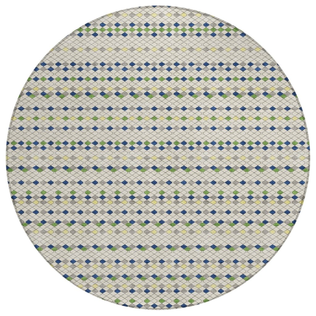 LOOMLAN Rugs Octavia Ivory Washable Indoor-Outdoor Rug