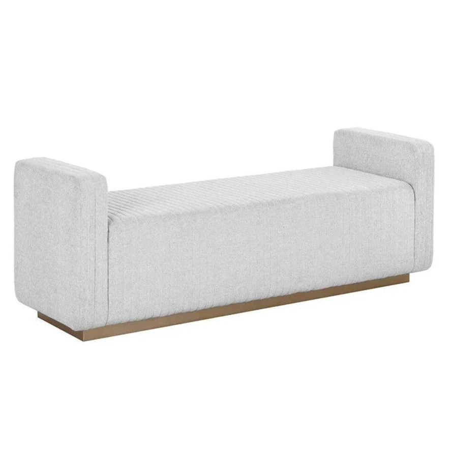 SUNPAN Odette Leather Backless Bedroom Bench