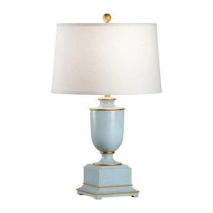 Wildwood Old Washed Linen Shade Gold Accents Urn Table Lamp