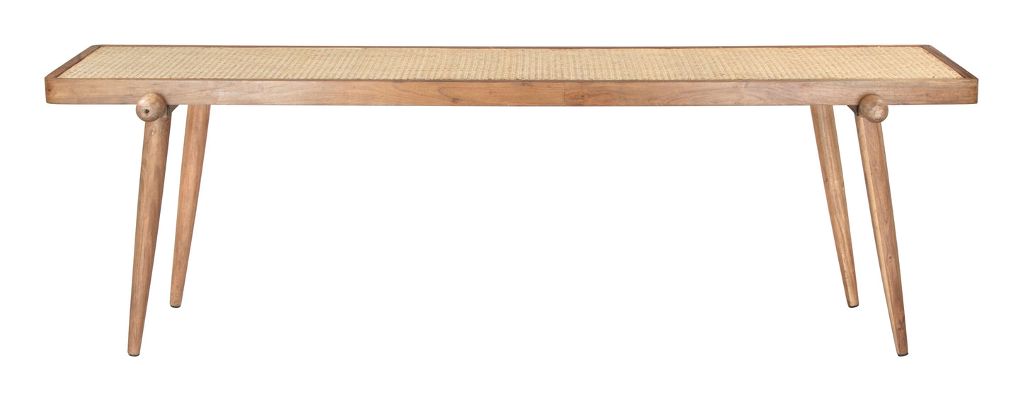 Olyphant Bench Natural - Sideboards and Things Accents_Natural, Back Type_Backless, Brand_Zuo Modern, Color_Natural, Materials_Wood, Product Type_Bedroom Bench, Product Type_Entryway Bench, Width_70-80, Wood Species_Rattan