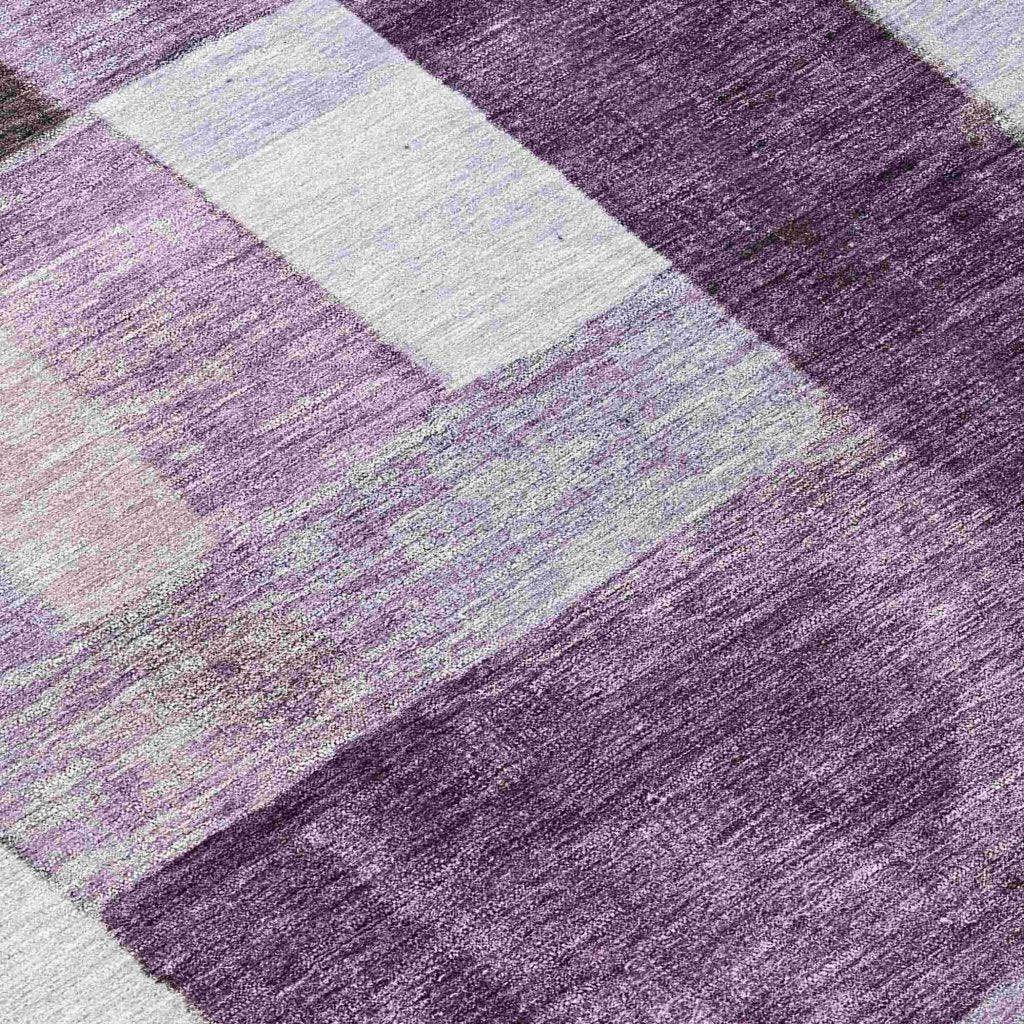 LOOMLAN Rugs Omera Purple Washable Indoor-Outdoor Rug