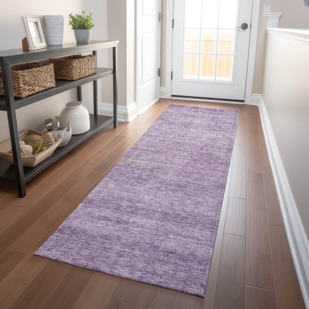 LOOMLAN Rugs Omera Purple Washable Indoor-Outdoor Rug