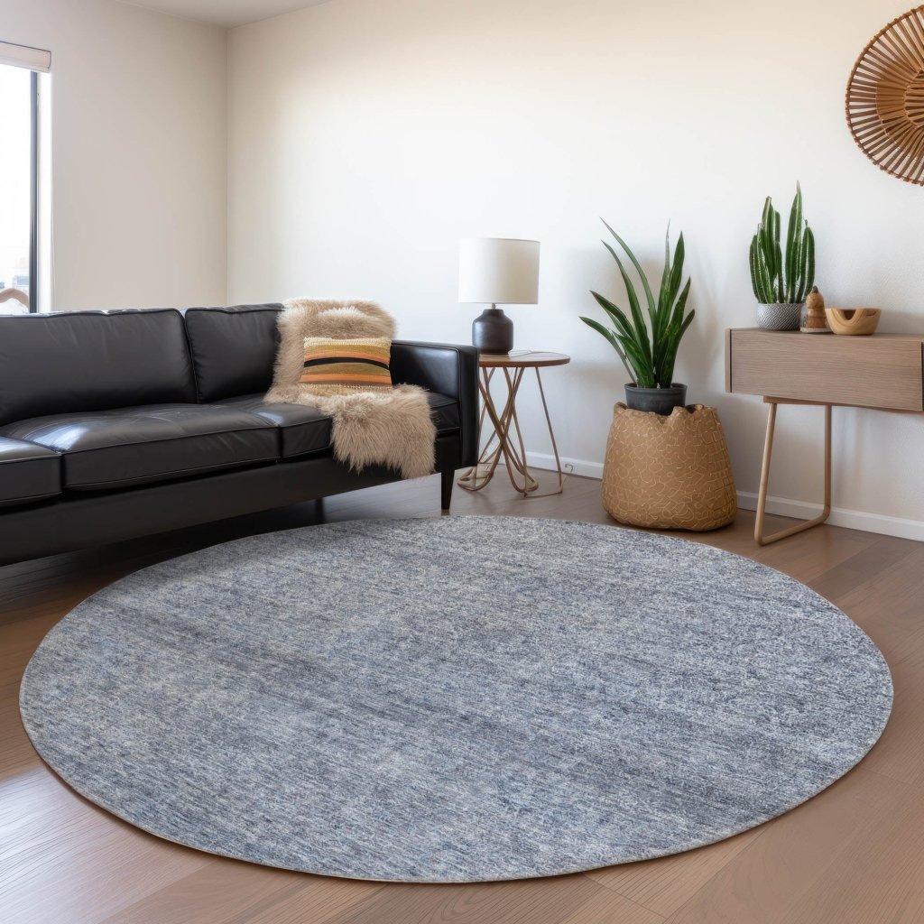 LOOMLAN Rugs Omera Sky Washable Indoor-Outdoor Rug