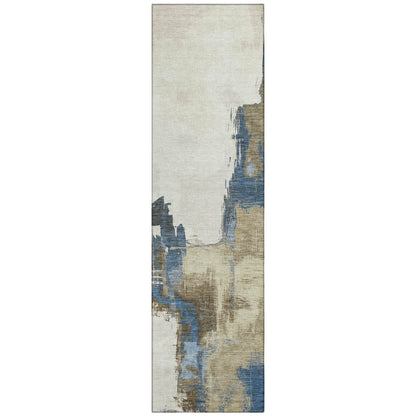 LOOMLAN Rugs Opalineh Brown Washable Indoor-Outdoor Rug