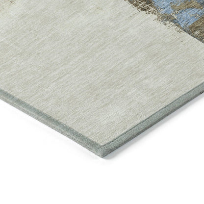 LOOMLAN Rugs Opalineh Brown Washable Indoor-Outdoor Rug