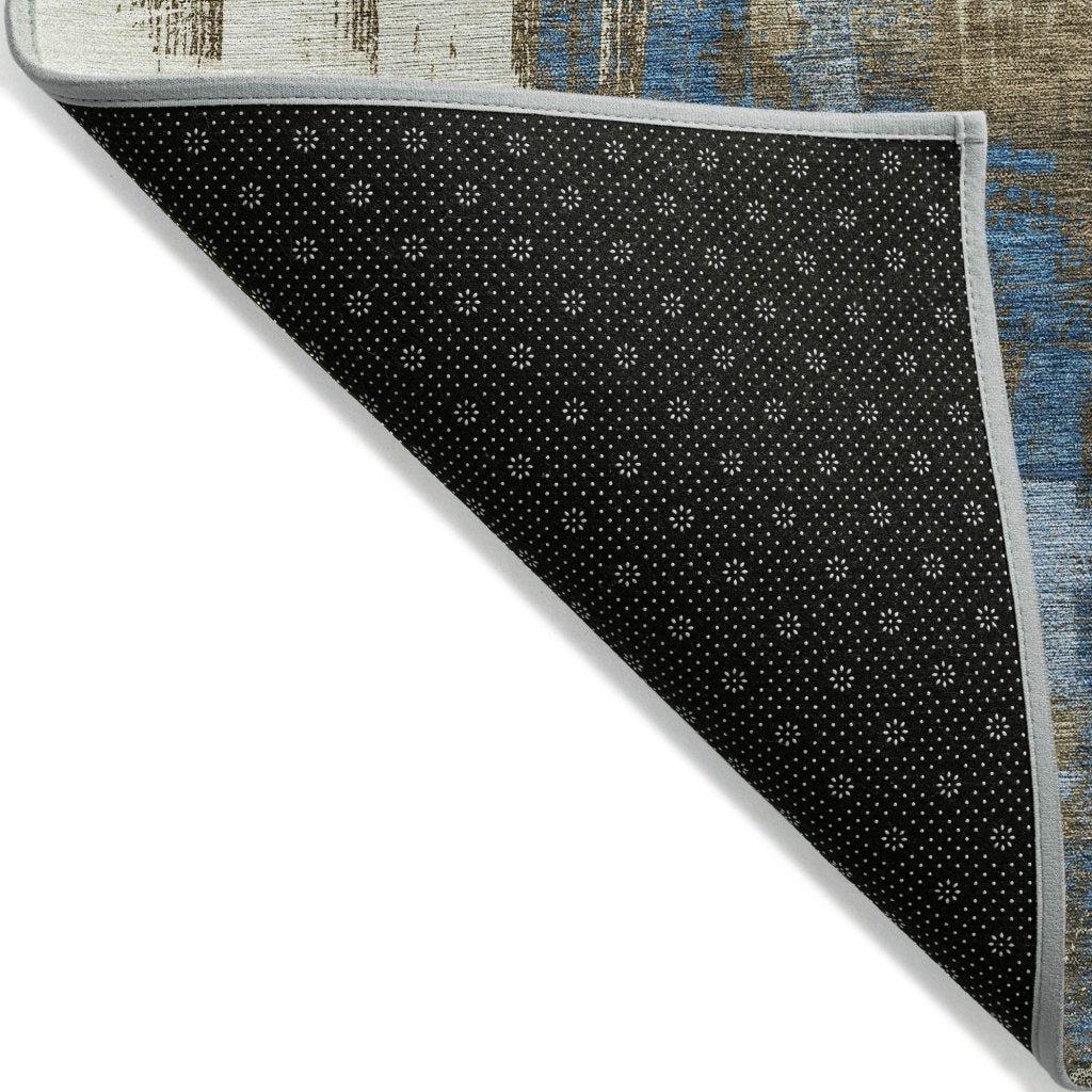 LOOMLAN Rugs Opalineh Brown Washable Indoor-Outdoor Rug