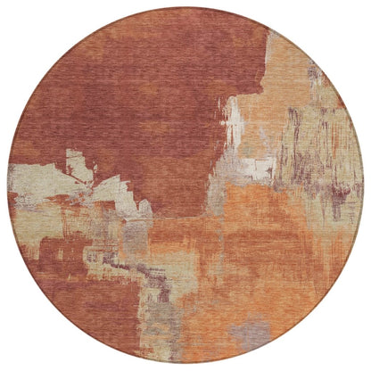LOOMLAN Rugs Orave Orange Washable Indoor-Outdoor Rug
