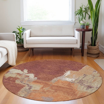 LOOMLAN Rugs Orave Orange Washable Indoor-Outdoor Rug