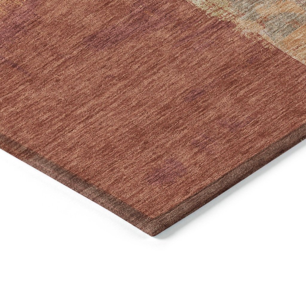LOOMLAN Rugs Orave Orange Washable Indoor-Outdoor Rug