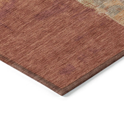 LOOMLAN Rugs Orave Orange Washable Indoor-Outdoor Rug