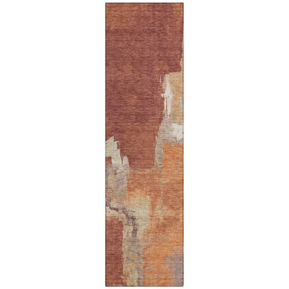 LOOMLAN Rugs Orave Orange Washable Indoor-Outdoor Rug