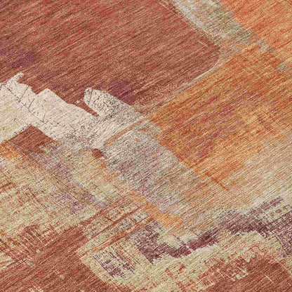LOOMLAN Rugs Orave Orange Washable Indoor-Outdoor Rug