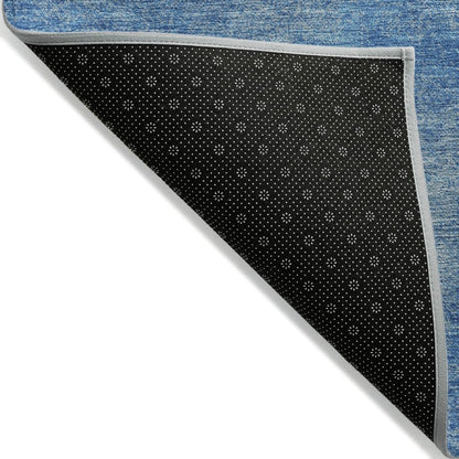 LOOMLAN Rugs Orlena Blue Washable Indoor-Outdoor Rug