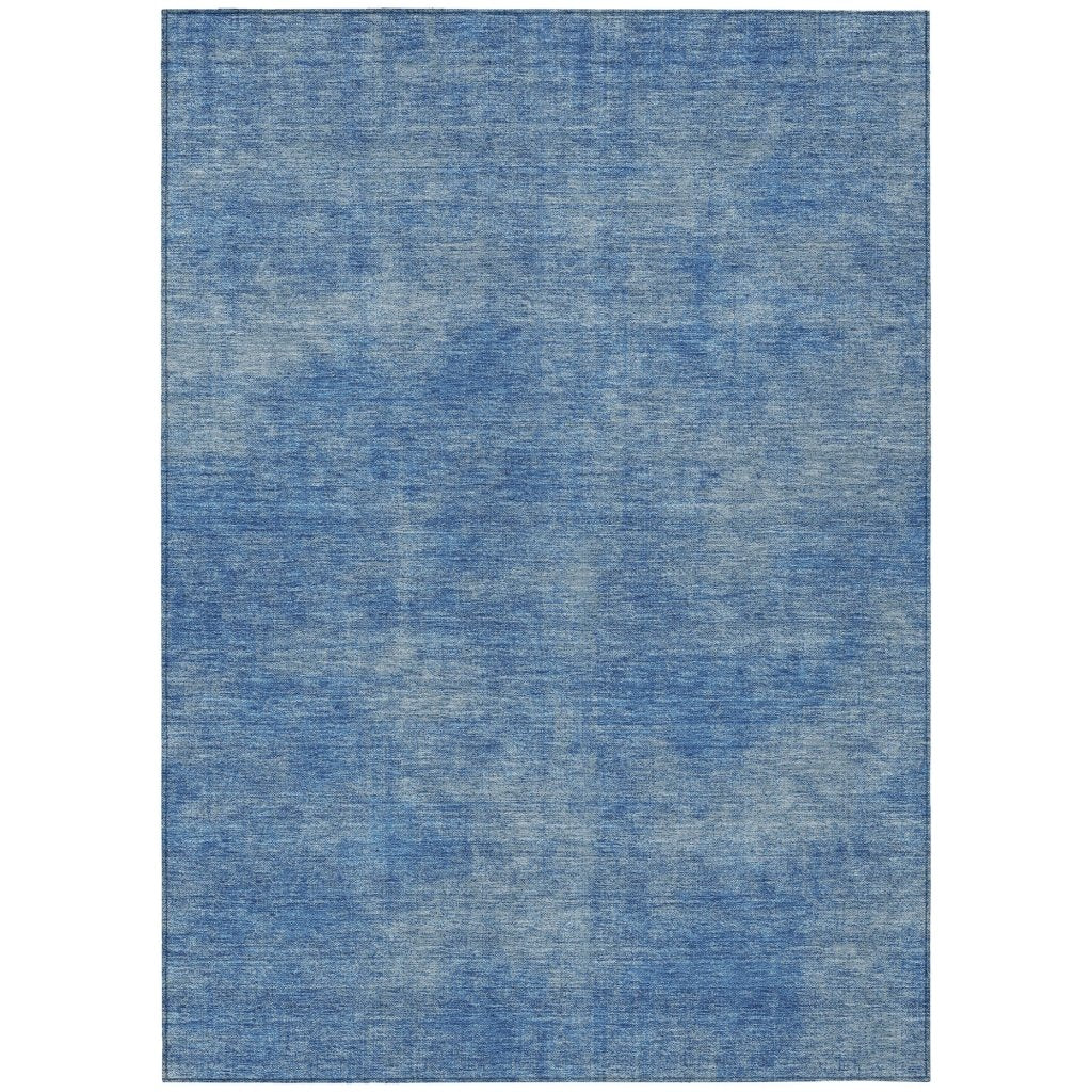 LOOMLAN Rugs Orlena Blue Washable Indoor-Outdoor Rug