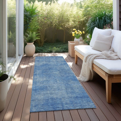 LOOMLAN Rugs Orlena Blue Washable Indoor-Outdoor Rug