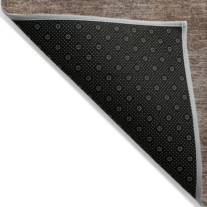 LOOMLAN Rugs Orlena Brown Washable Indoor-Outdoor Rug