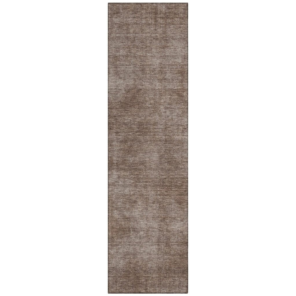 LOOMLAN Rugs Orlena Brown Washable Indoor-Outdoor Rug
