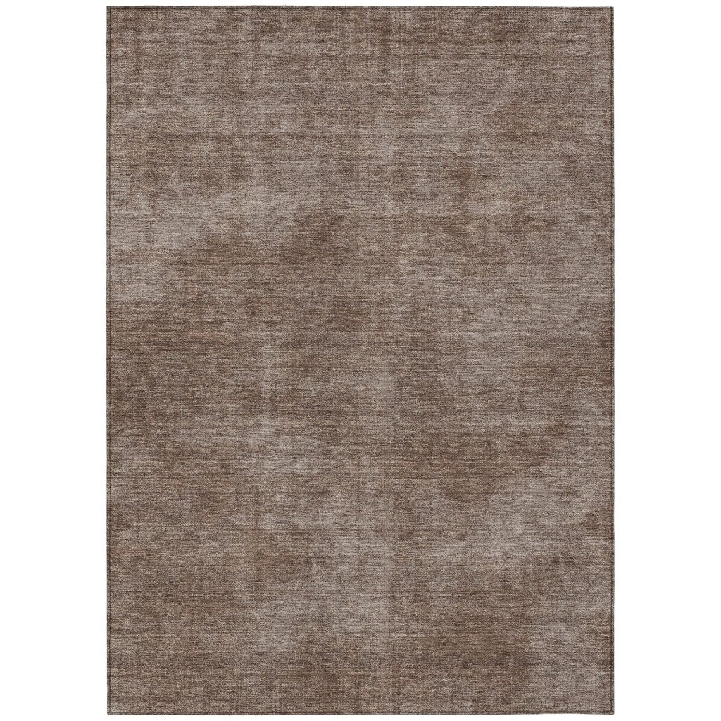 LOOMLAN Rugs Orlena Brown Washable Indoor-Outdoor Rug