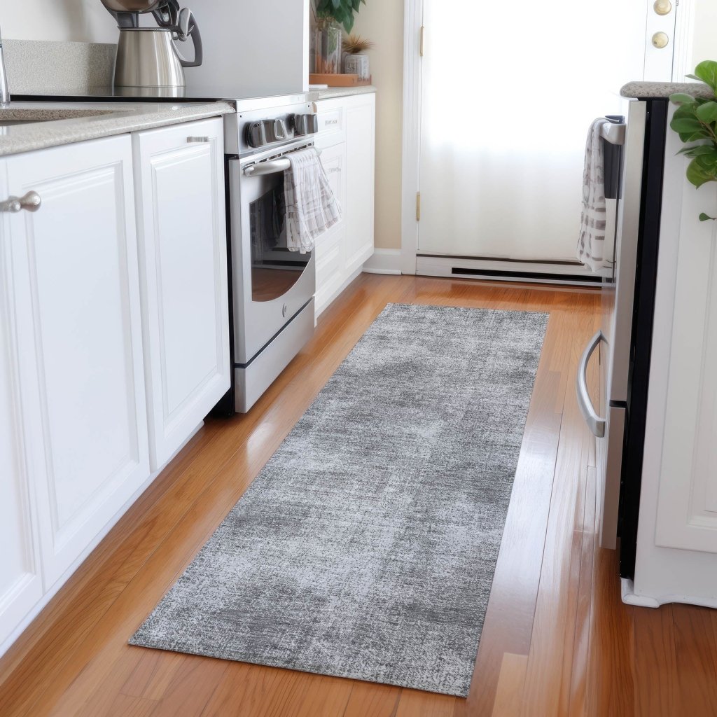 LOOMLAN Rugs Orlena Gray Washable Indoor-Outdoor Rug