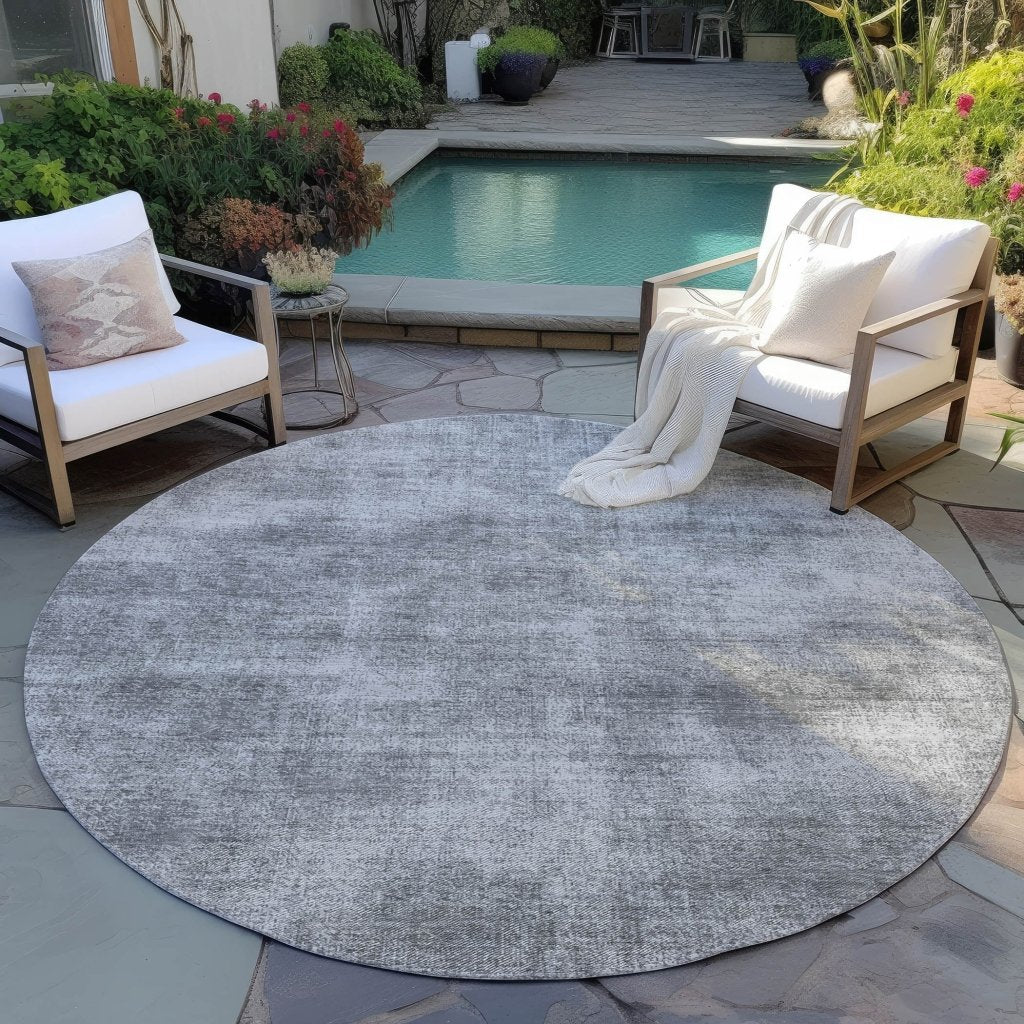 LOOMLAN Rugs Orlena Gray Washable Indoor-Outdoor Rug