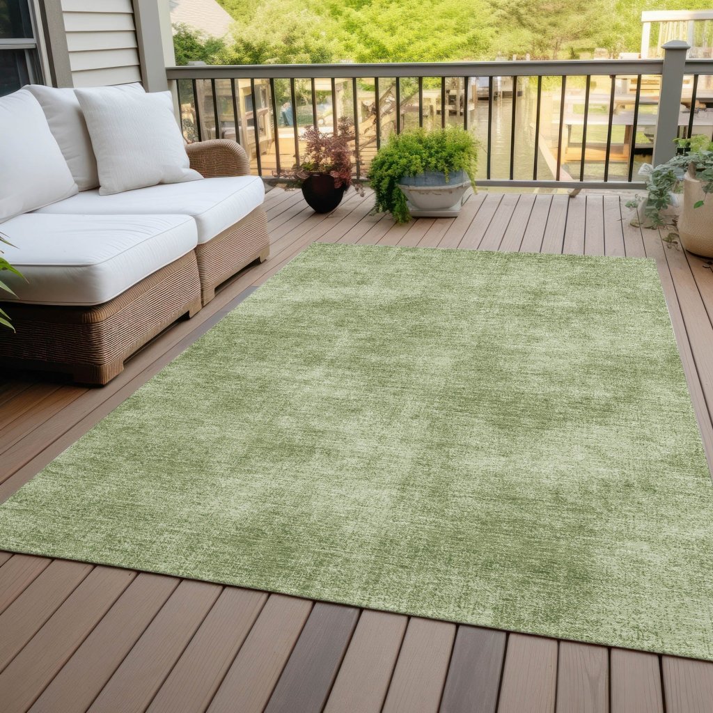 LOOMLAN Rugs Orlena Green Washable Indoor-Outdoor Rug