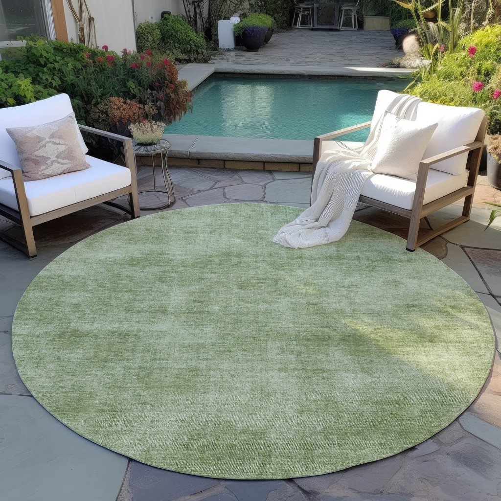 LOOMLAN Rugs Orlena Green Washable Indoor-Outdoor Rug