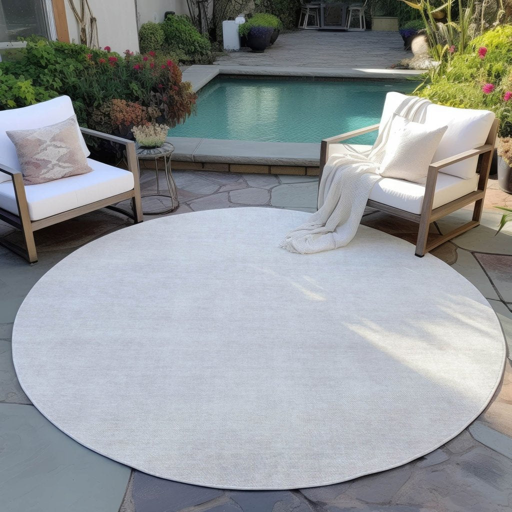 LOOMLAN Rugs Orlena Ivory Washable Indoor-Outdoor Rug