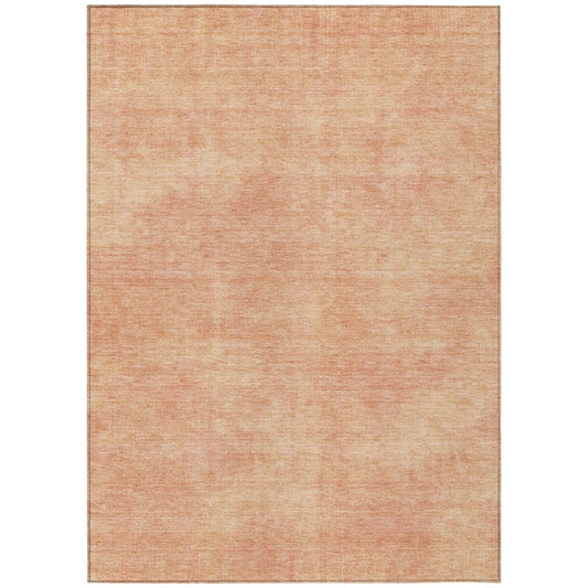 LOOMLAN Rugs Orlena Peach Washable Indoor-Outdoor Rug