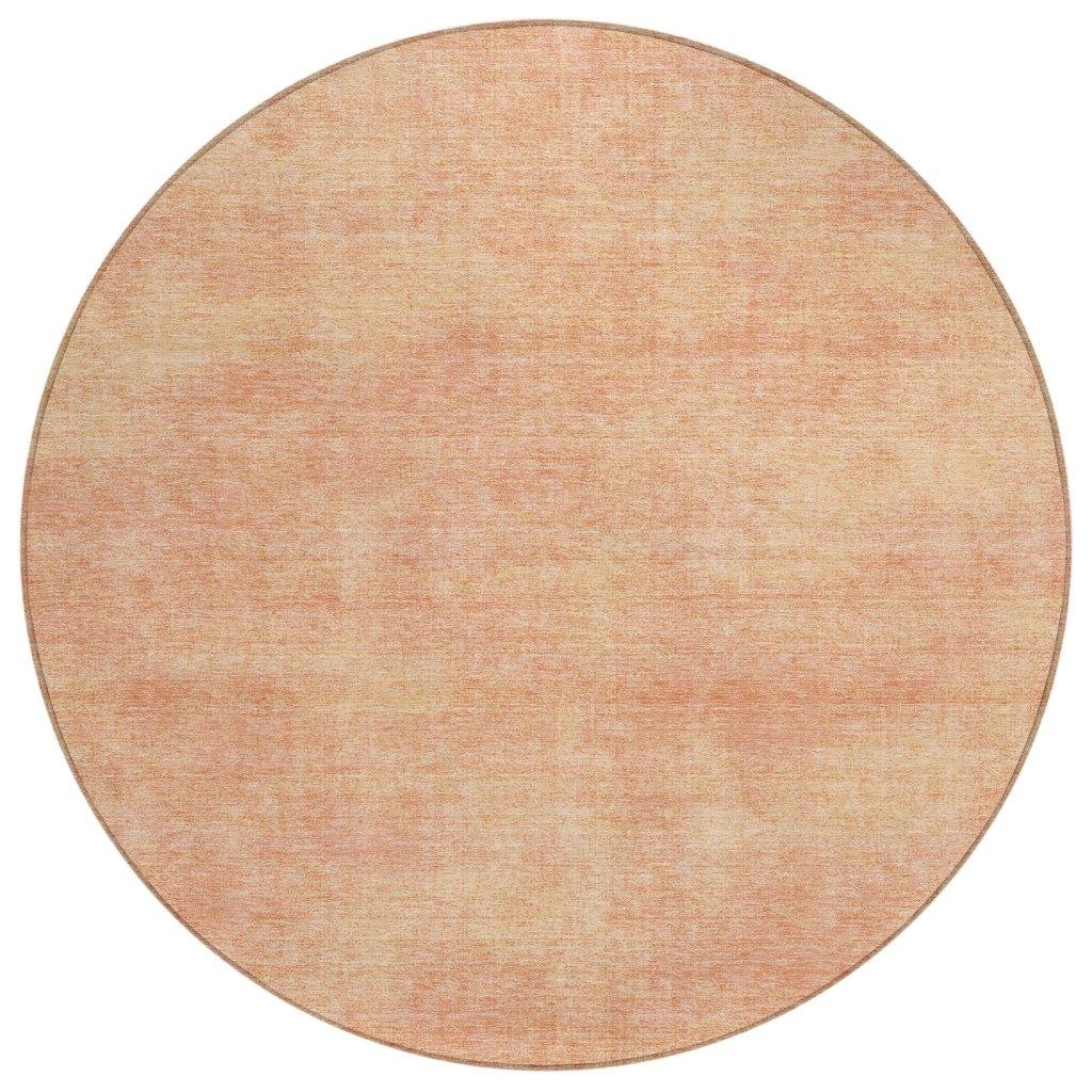 Orlena Peach Washable Indoor-Outdoor Rug