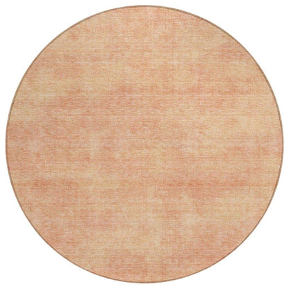 Orlena Peach Washable Indoor-Outdoor Rug