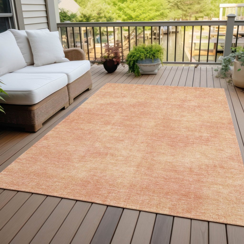Orlena Peach Washable Indoor - Outdoor Rug - LOOMLAN - LOOMLAN Rugs - Outdoor Rugs