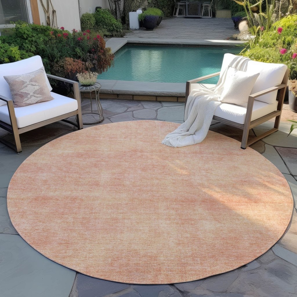 Orlena Peach Washable Indoor - Outdoor Rug - LOOMLAN - LOOMLAN Rugs - Outdoor Rugs