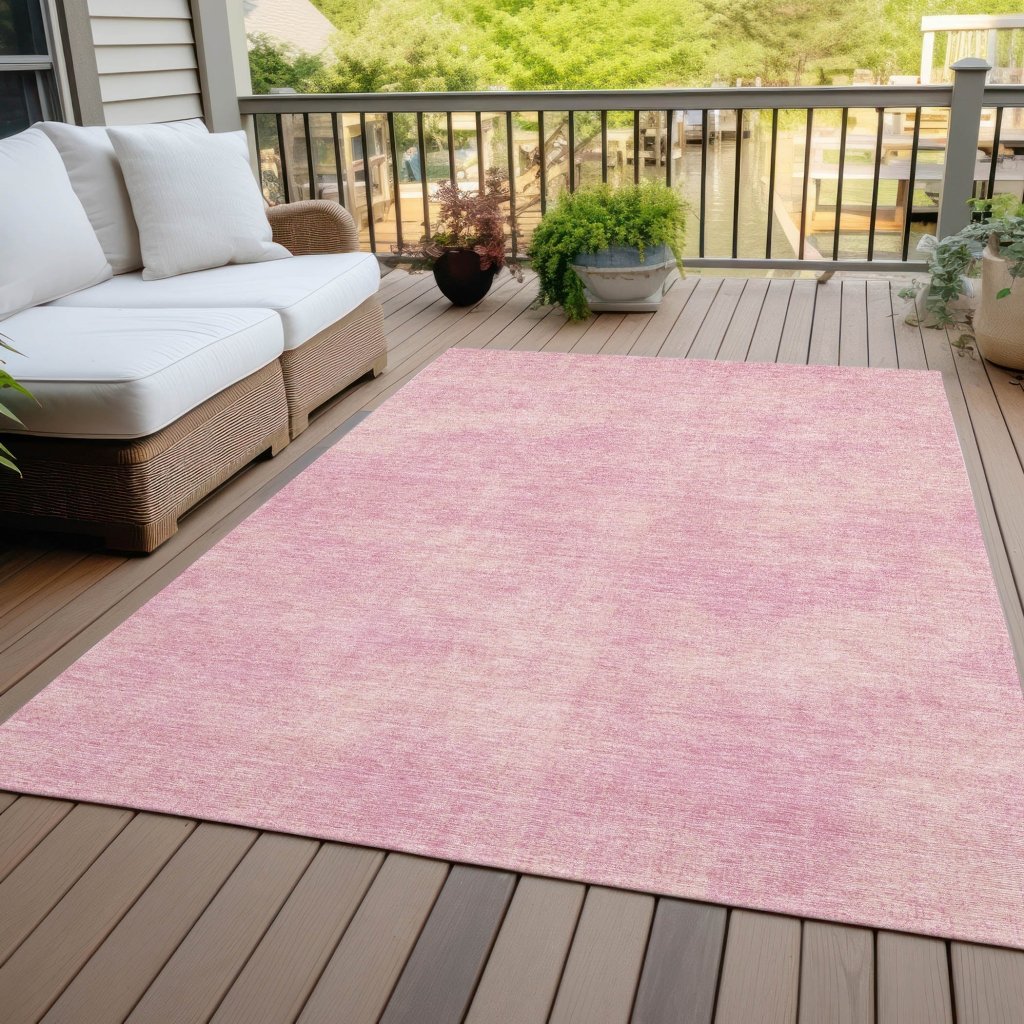 LOOMLAN Rugs Orlena Pink Washable Indoor-Outdoor Rug