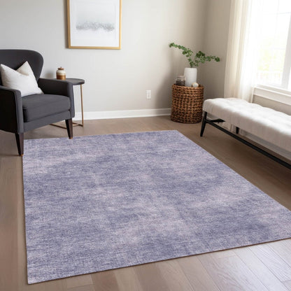 LOOMLAN Rugs Orlena Purple Washable Indoor-Outdoor Rug