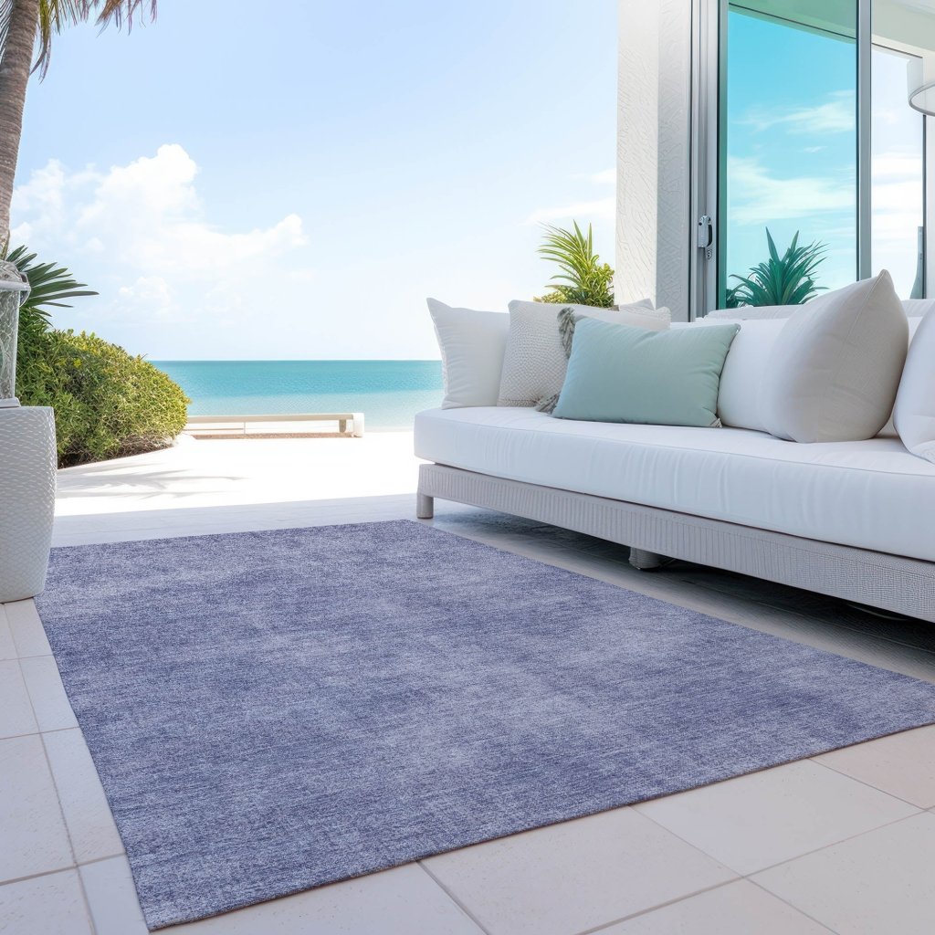 LOOMLAN Rugs Orlena Purple Washable Indoor-Outdoor Rug