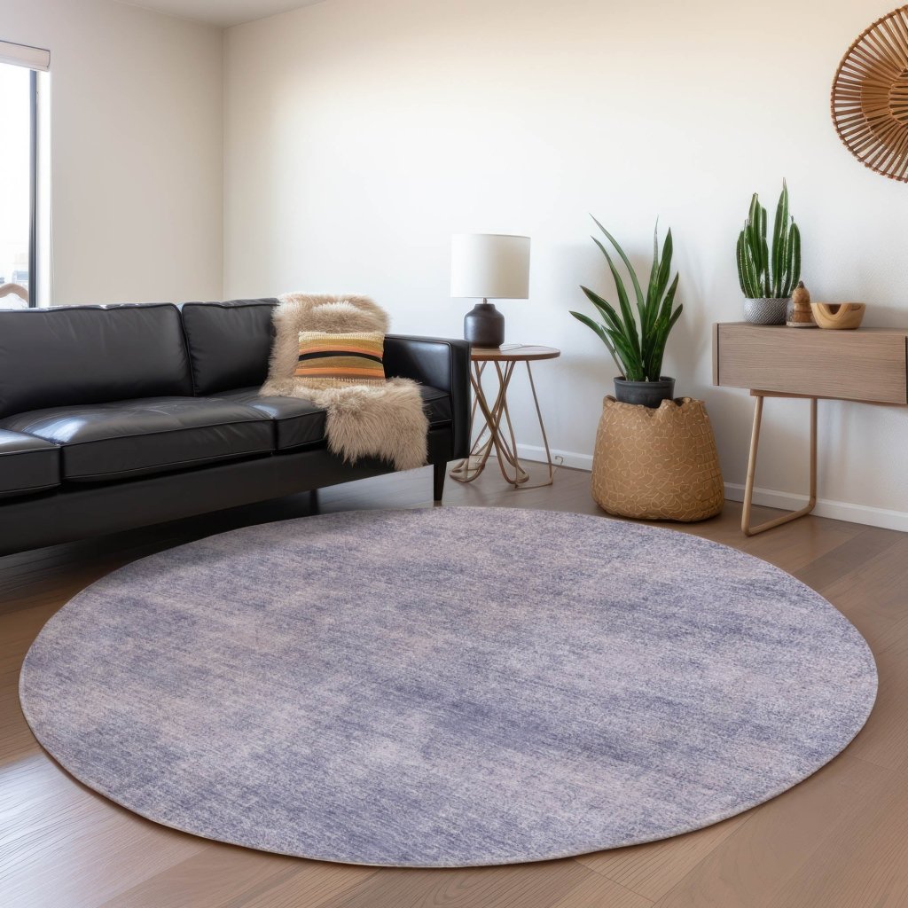 LOOMLAN Rugs Orlena Purple Washable Indoor-Outdoor Rug