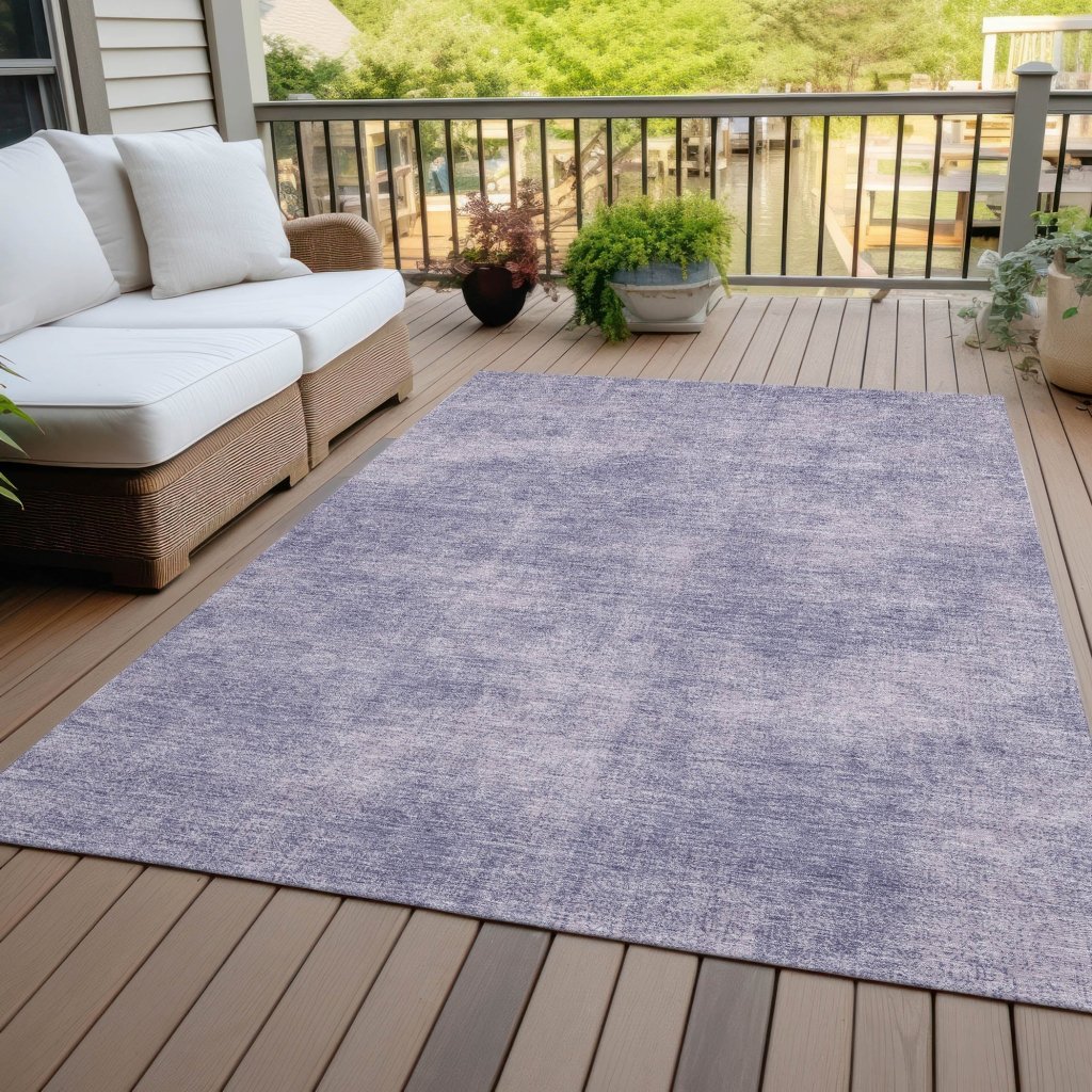 LOOMLAN Rugs Orlena Purple Washable Indoor-Outdoor Rug