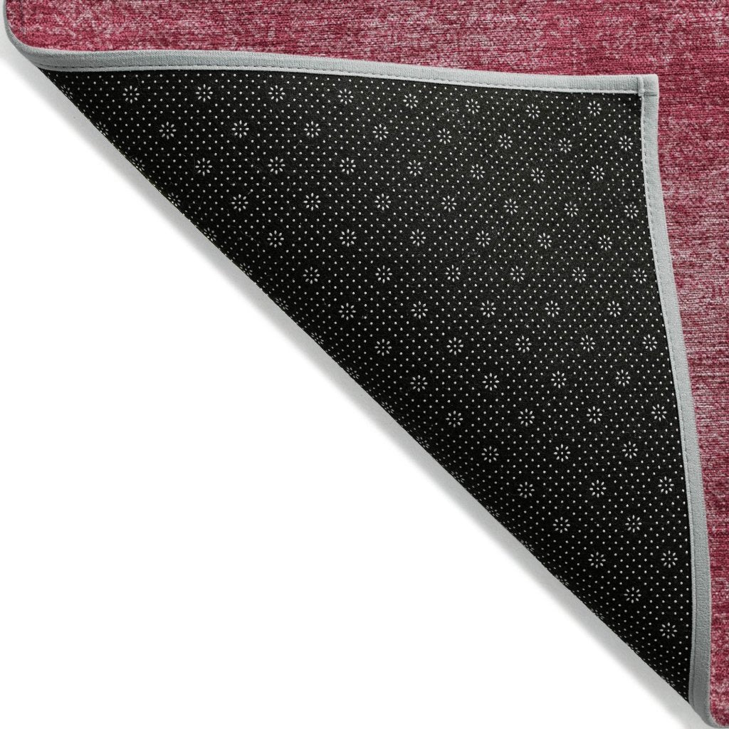 LOOMLAN Rugs Orlena Red Washable Indoor-Outdoor Rug
