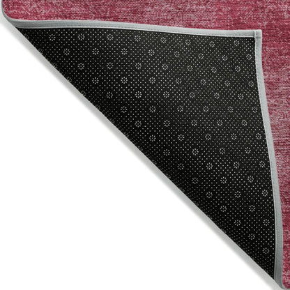 LOOMLAN Rugs Orlena Red Washable Indoor-Outdoor Rug