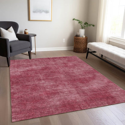 LOOMLAN Rugs Orlena Red Washable Indoor-Outdoor Rug