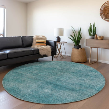 LOOMLAN Rugs Orlena Teal Washable Indoor-Outdoor Rug