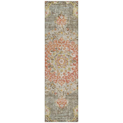 LOOMLAN Rugs Ornella Brown Washable Indoor-Outdoor Rug