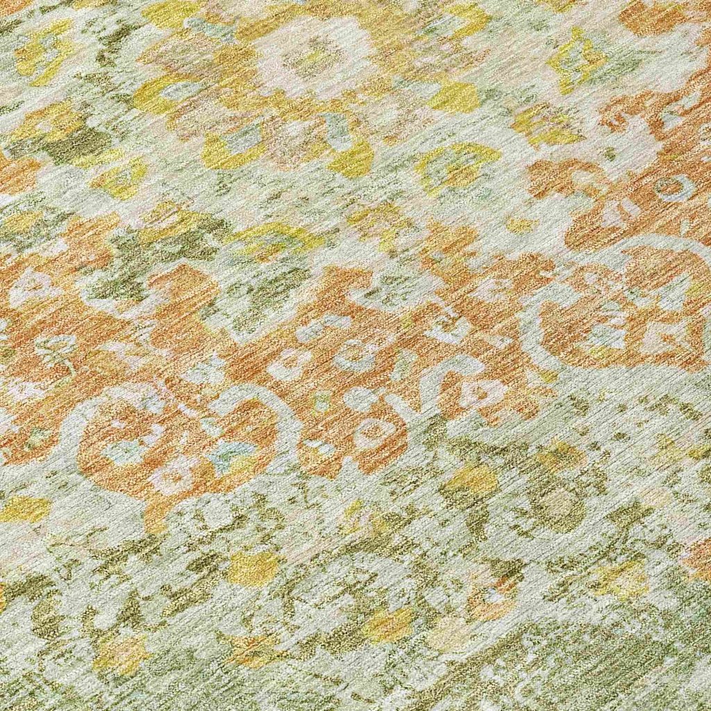 LOOMLAN Rugs Ornella Green Washable Indoor-Outdoor Rug