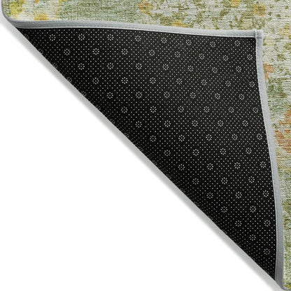 LOOMLAN Rugs Ornella Green Washable Indoor-Outdoor Rug