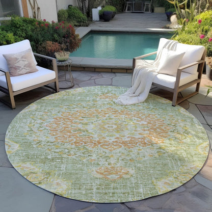 LOOMLAN Rugs Ornella Green Washable Indoor-Outdoor Rug