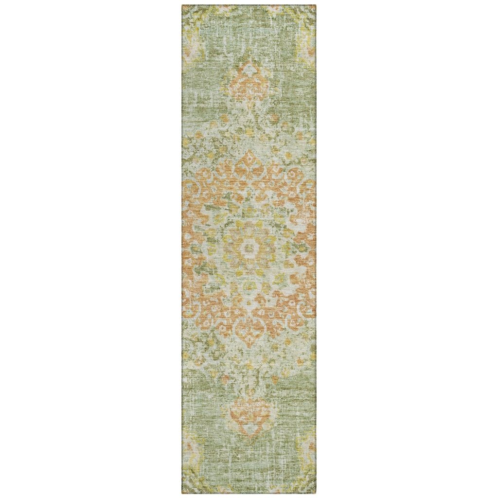 LOOMLAN Rugs Ornella Green Washable Indoor-Outdoor Rug