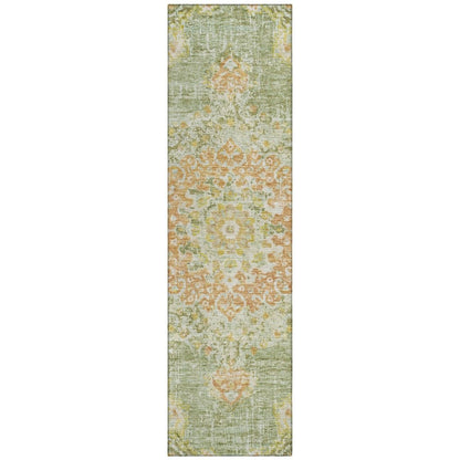 LOOMLAN Rugs Ornella Green Washable Indoor-Outdoor Rug