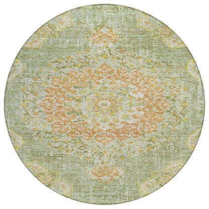 LOOMLAN Rugs Ornella Green Washable Indoor-Outdoor Rug