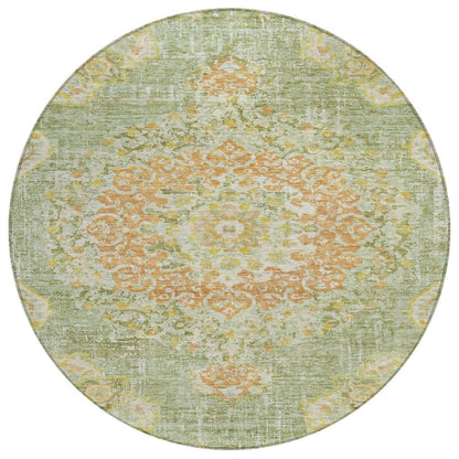 LOOMLAN Rugs Ornella Green Washable Indoor-Outdoor Rug